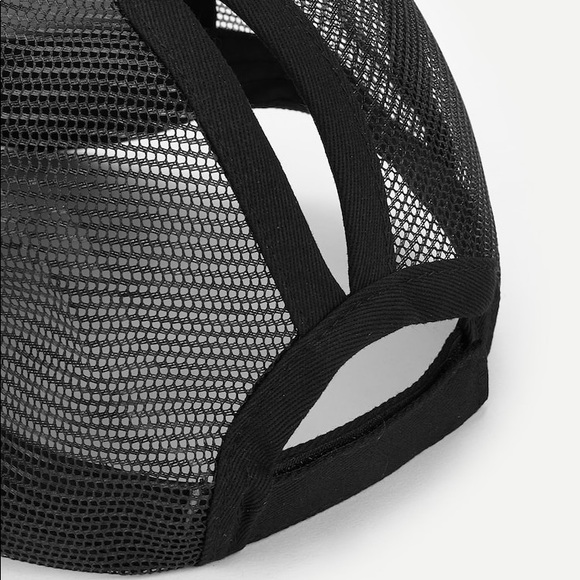High ponytail baseball hat black mesh 666570 - Picture 3 of 3